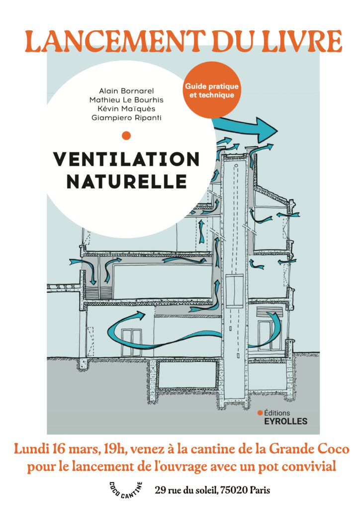 Texte identique au texte de l'article, sur fond de schéma de circulation de l'air dans un bâtiment.